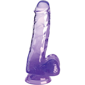 Gode réaliste Clear 13,5 cm violet ventouse - vue produit principale