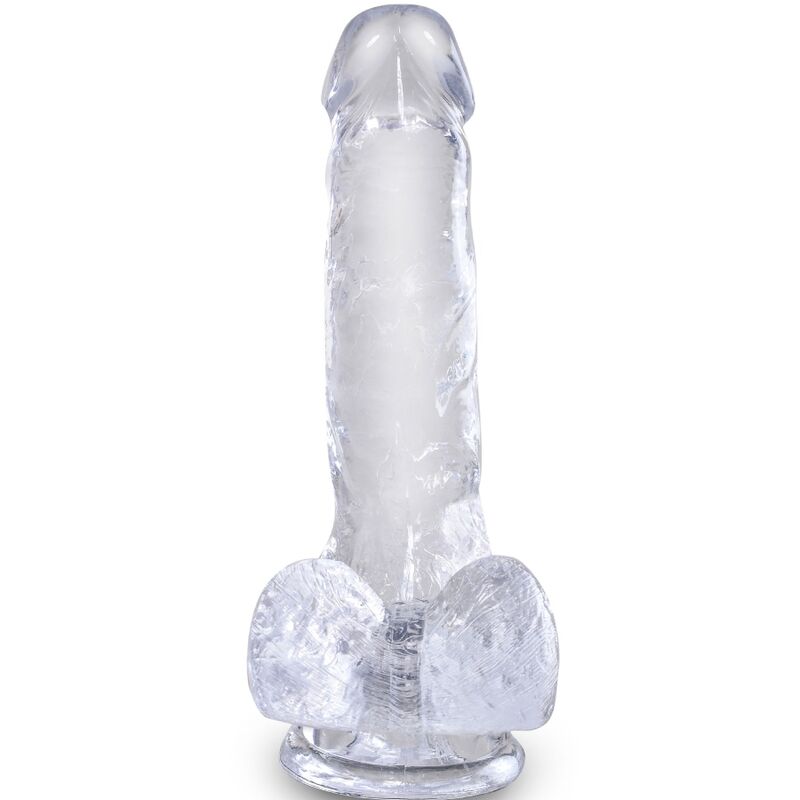 Gode réaliste Clear 13,5 cm ventouse - gros plan produit