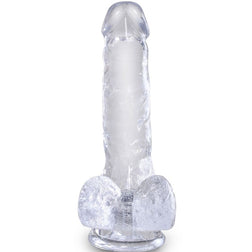Gode réaliste Clear 13,5 cm ventouse - gros plan produit
