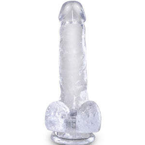Gode réaliste Clear 13,5 cm ventouse - gros plan produit