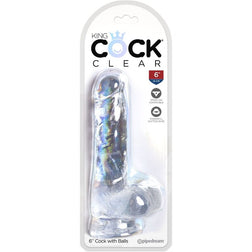Gode réaliste Clear 13,5 cm ventouse - vue produit de profil