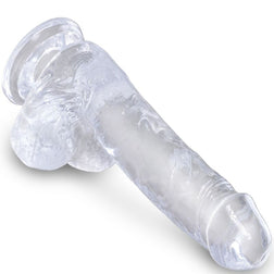 Gode réaliste Clear 13,5 cm ventouse - vue détaillée produit