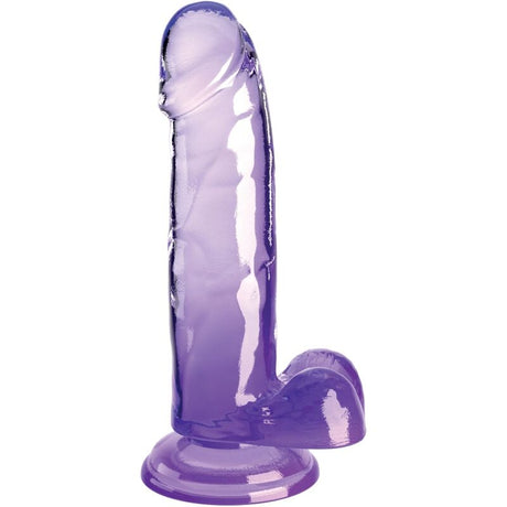 KING COCK CLEAR PENIS REALISTE AVEC BOULES 152 CM VIOLET