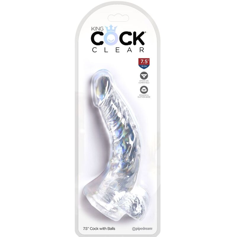 Gode réaliste Clear 16,5 cm - vue produit de profil