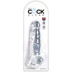 Realistischer Clear-Dildo 16,5 cm mit Saugnapf – Produktansicht von der Seite