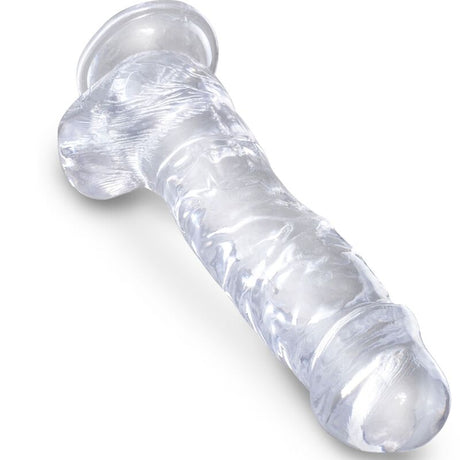 KING COCK CLEAR PENIS REALISTE AVEC BOULES 165 CM TRANSPARENT