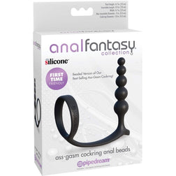 Cockring + chapelet anal silicone — Ass-Gasm