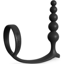 Cockring + chapelet anal silicone pour homme