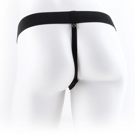 FETISH FANTASY SERIES HARNAIS REGLABLE TELECOMMANDE PENIS REALISTE AVEC TESTICULES 23 CM