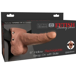 Harnais réglable avec gode creux vibrant 17,8 cm — 15 cm insérables