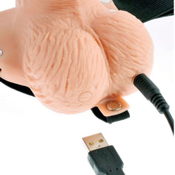 15 cm Vibrating Realistic Hollow Strap-On Dildo — product image 7