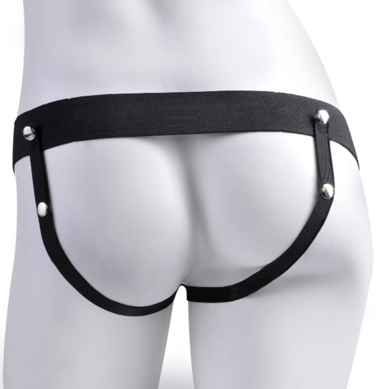 FETISH FANTASY SERIES HARNAIS REGLABLE PENIS REALISTE AVEC BALLES RECHARGEABLES ET VIBRATEUR 178 CM