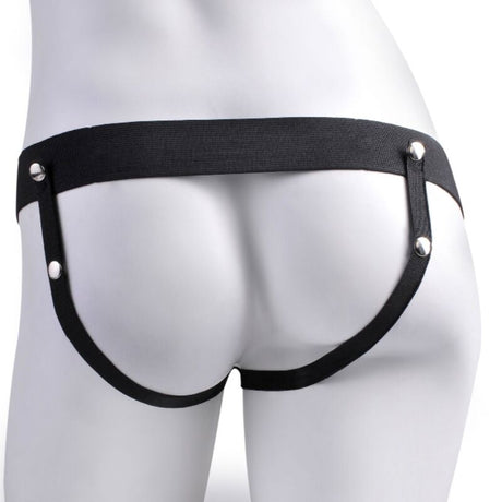 FETISH FANTASY SERIES HARNAIS REGLABLE PENIS REALISTE AVEC BALLES RECHARGEABLES ET VIBRATEUR 178 CM
