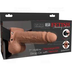 Harnais avec gode creux vibrant 20,3 cm — 17,8 cm insérables