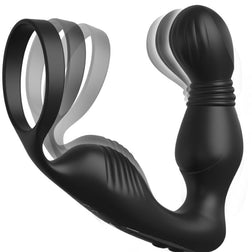 Stimulateur prostate vibrant + cockring intégré rechargeable — Ass-Gasm Pro P-Spot Milker — vue de face