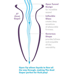 Plug tunnel transparent débutant — Beginner's Anal Gaper