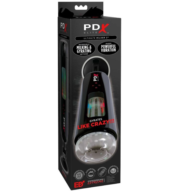 PDX ELITE STROKER ULTIMATE MILKER 2 ROTATIF ET VIBRATEUR