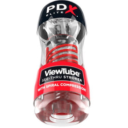 Masturbateur transparent ViewTube 2 avec texture spirale rouge interne visible