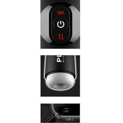 Détails des boutons de commande, de la gaine et du port USB-C