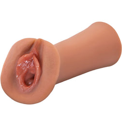 Masturbateur auto-lubrifiant canal ondulé caramel pour homme