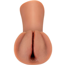 Masturbateur auto-lubrifiant texturé — Slippery Slit teinte foncée