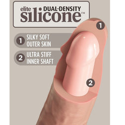Dual-density silicone realistic dildo 15 cm