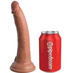 Realistic dual density silicone dildo 18 cm caramel — image 1