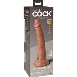 Realistic dual density silicone dildo 18 cm caramel