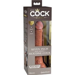 Realistic dual density silicone dildo 18 cm caramel