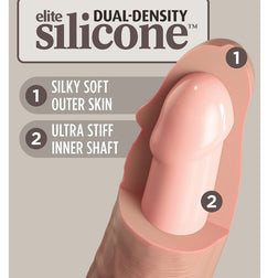 Realistic silicone dual-density dildo 18 cm