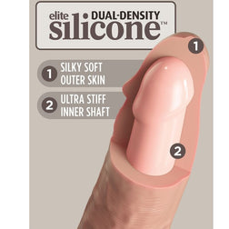 Realistic dual density silicone dildo 25 cm