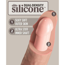 Realistic dual-density silicone dildo 28 cm
