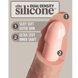 Dual density silicone vibrating dildo 15 cm