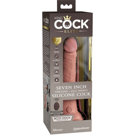 Gode vibrant silicone dual density 18 cm + télécommande — emballage
