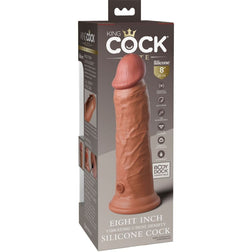 Dual-density silicone vibrator 20 cm caramel — Elite