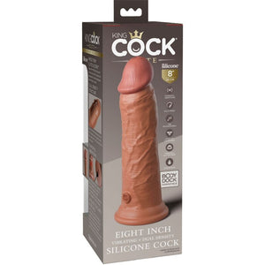 Gode vibrant silicone dual density 20 cm caramel — gros plan