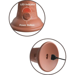 Dual-density silicone vibrator 20 cm caramel — Elite