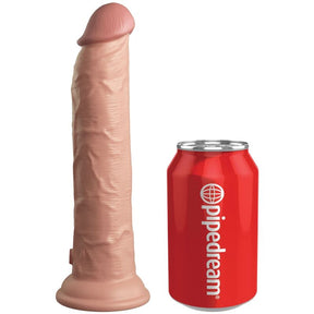 Gode vibrant silicone dual density 23 cm + télécommande · King Cock · Godes Réalistes
