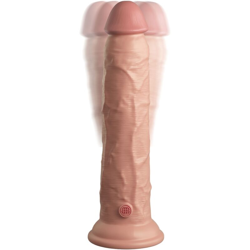 Gode vibrant silicone dual density 23 cm + télécommande — vue de profil