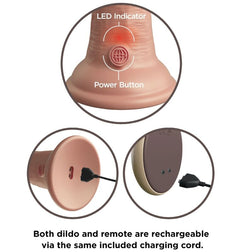 Dual-Density Silicone Vibrating Dildo 23 cm