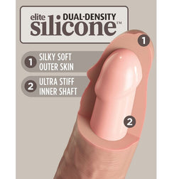 Dual-Density Silicone Vibrating Dildo 23 cm