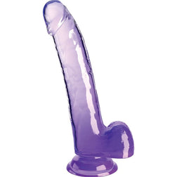KING COCK CLEAR GODE AVEC TESTICULES 203 CM VIOLET