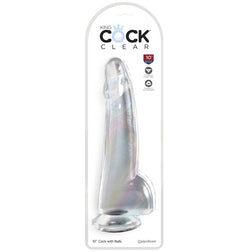 King Cock Clear Thick Dildo 19 cm — side view