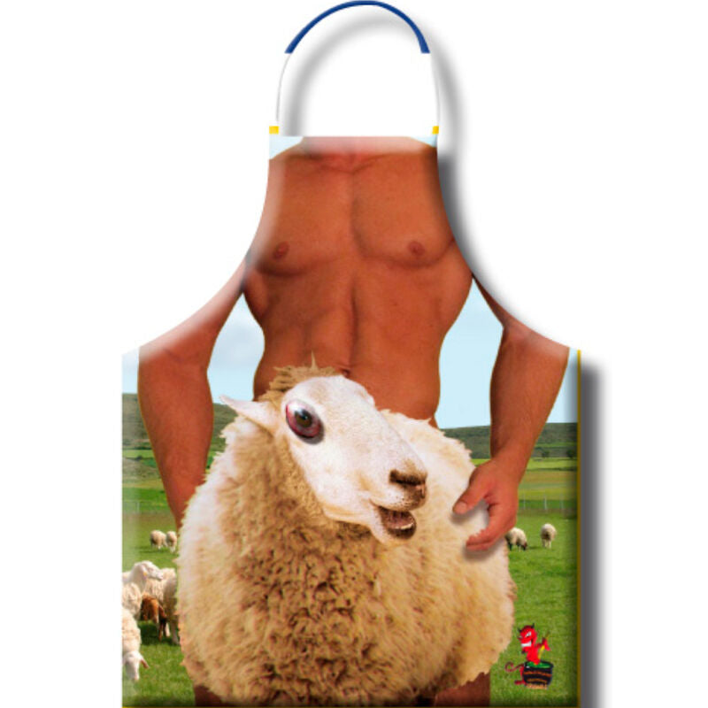 Accessoire modèle Tablier de cuisine corps musclé et mouton pour le plaisir intime.