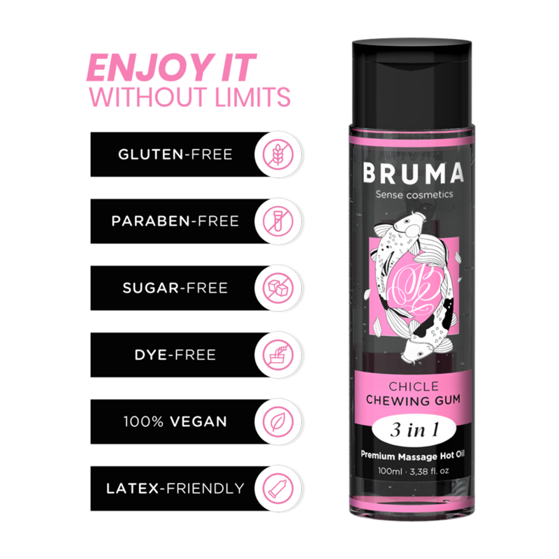 3-in-1 Bubble Gum Warming Massage Oil 100ml