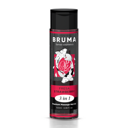 Huile de massage chauffante comestible fraise 100 ml
