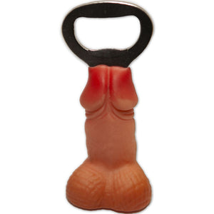 Accessoire modèle Décapsuleur en forme de pénis couleur chair pour le plaisir intime.