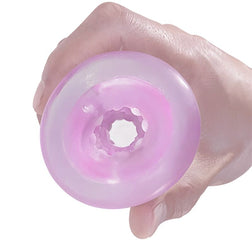 Masturbateur transparent spirale + balle texturée - autre angle