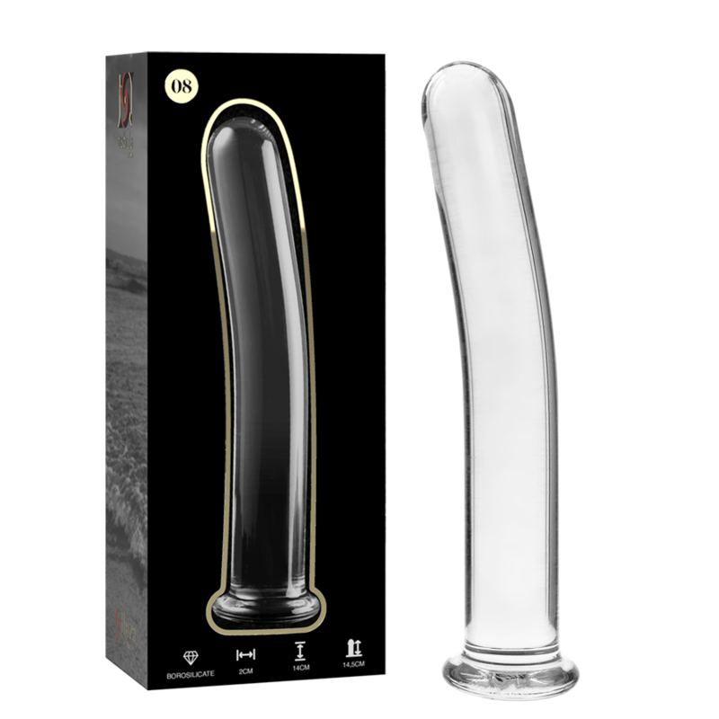Gode en verre 14,5 cm — vue de profil