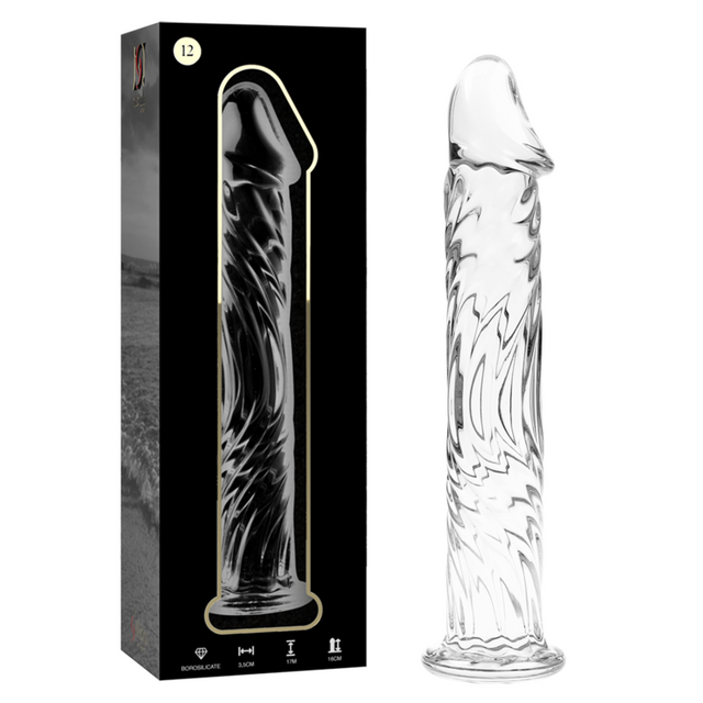 Gode verre réaliste veiné soufflé main 17 cm — Nebula N.12 · Nebula Series By Ibiza · Godes sans vibration